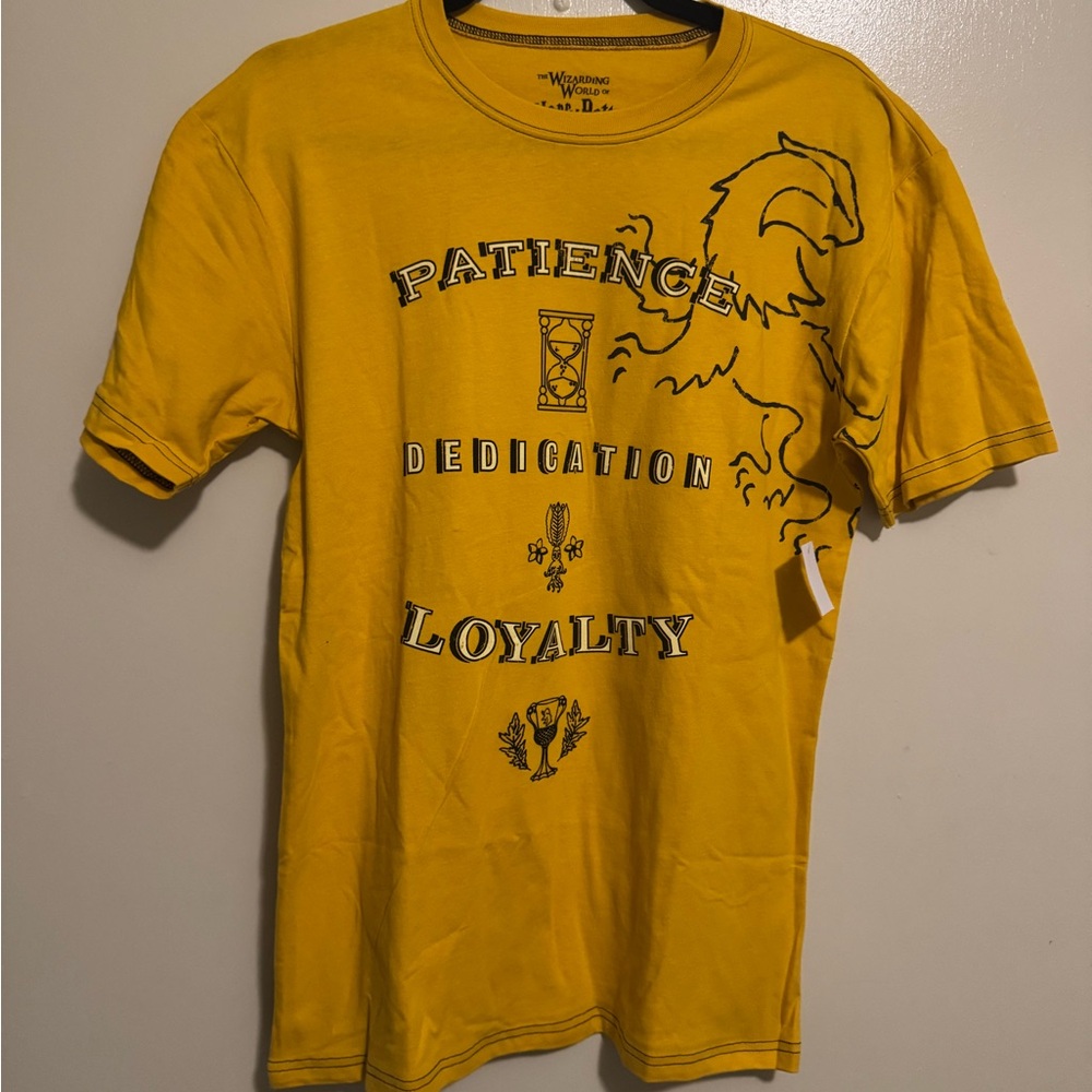 Harry Potter Hufflepuff House Traits Yellow Graphic Tee